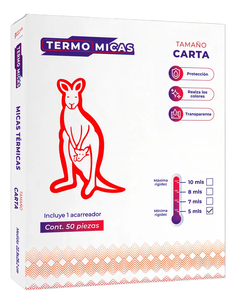 Mica Térmica CARTA Termomicas 5 Milésimas 50Pz